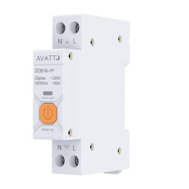 Išmani relė DIN bėgeliui 230Vac, 16A, ZigBee TUYA, su energijos matavimo funkcija