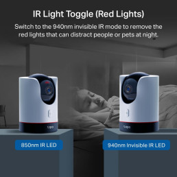 Wi-Fi vidaus kamera, 2K 1440p, Apple Homekit, Pan/ Tilt, su privatumo rėžimu, MicroSD iki 512GB