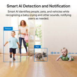 Wi-Fi vidaus kamera, 2K 1440p, Apple Homekit, Pan/ Tilt, su privatumo rėžimu, MicroSD iki 512GB