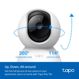 Wi-Fi vidaus kamera, 2MP 1080p, Pan/ Tilt, MicroSD iki 512GB