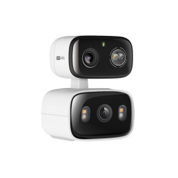 Lauko / Vidaus Wi-Fi kamera su dviem objektyvais, 2K 3MP F2.8 + F6.0, IP65, MicroSD iki 512GB