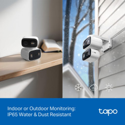 Lauko / Vidaus Wi-Fi kamera su dviem objektyvais, 2K 3MP F2.8 + F6.0, IP65, MicroSD iki 512GB