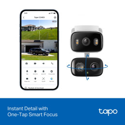 Lauko / Vidaus Wi-Fi kamera su dviem objektyvais, 2K 3MP F2.8 + F6.0, IP65, MicroSD iki 512GB