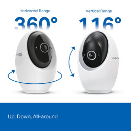 Wi-Fi vidaus kamera, 4K 8MP, 2.4 + 5 GHz, Wi-Fi 6, Color Night Vision, MicroSD iki 512GB