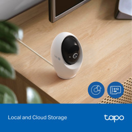Wi-Fi vidaus kamera, 4K 8MP, 2.4 + 5 GHz, Wi-Fi 6, Color Night Vision, MicroSD iki 512GB