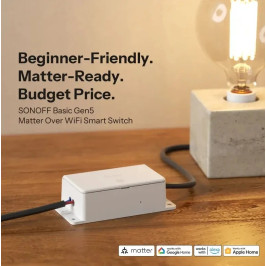 Išmani Wi-Fi relė BASIC GEN5, Matter over Wi-Fi 1 kanalo, 230V 10A,