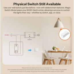 Išmani Wi-Fi relė BASIC GEN5, Matter over Wi-Fi 1 kanalo, 230V 10A,