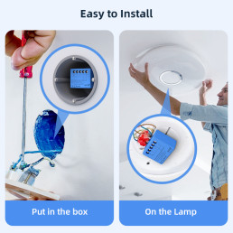Išmani relė Wi-Fi 6, 230Vac 8A, 30Vdc 5A, MINI. su sausu kontaktu, TUYA / Smart Life