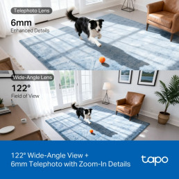 Wi-Fi vidaus kamera C245D su dviem obejktyvais 3MP 2K, PT valdoma, MicroSD iki 512GB