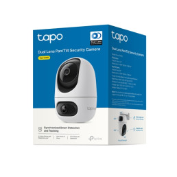 Wi-Fi vidaus kamera C245D su dviem obejktyvais 3MP 2K, PT valdoma, MicroSD iki 512GB