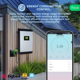 Išmaniosios rozetės 2vnt. ZigBee, 230Vac 16A, hermetiška IP44, su energijos matavimu, TUYA / Smart Life