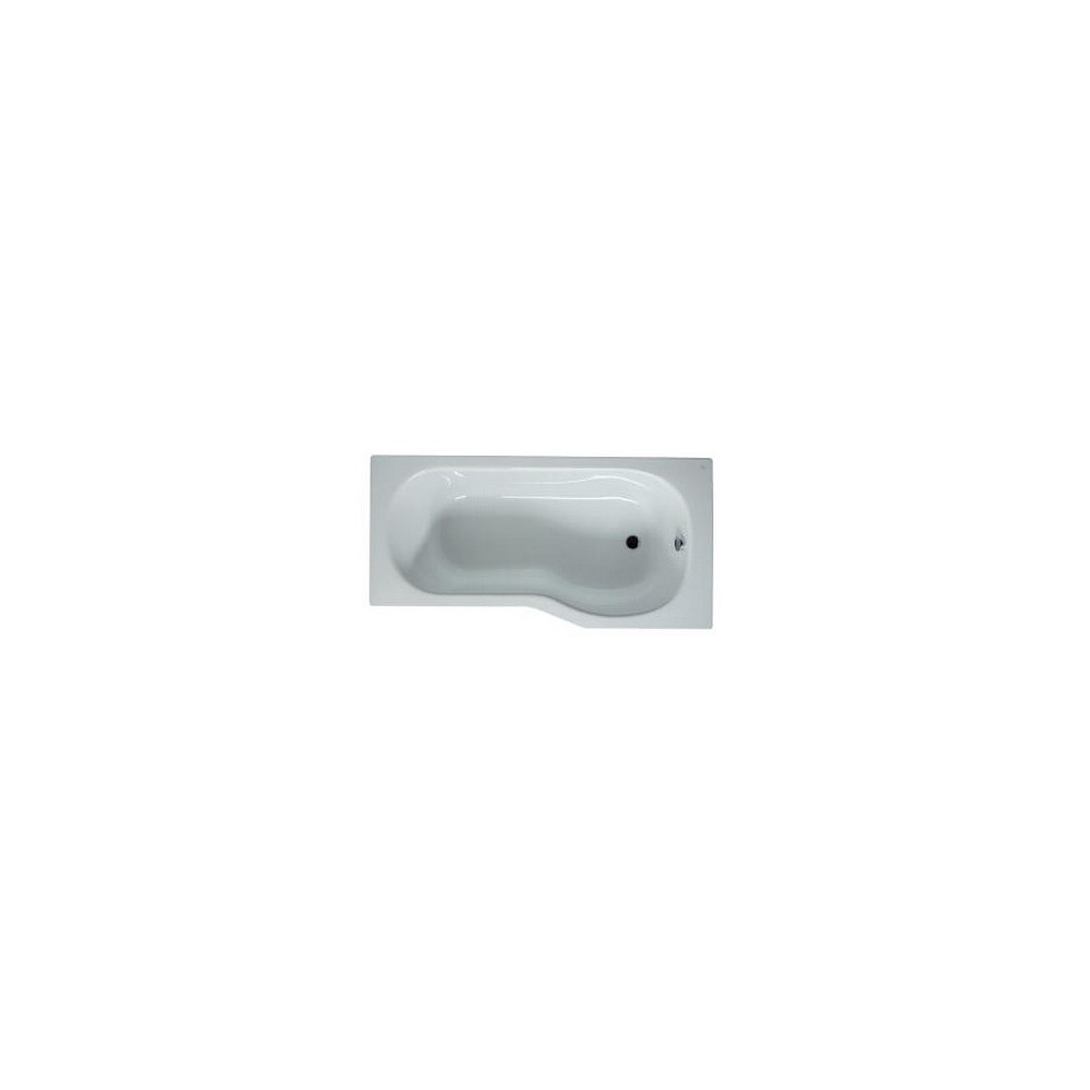 TIGO asimetrinė vonia 160 × 80/70 montavimui su uždengimu dešininė be kojelių 185l balta