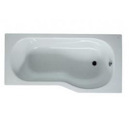 TIGO asimetrinė vonia 160 × 80/70 montavimui su uždengimu dešininė be kojelių 185l balta