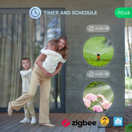 Išmaniosios rozetės 2vnt. ZigBee, 230Vac 16A, hermetiška IP44, su energijos matavimu, TUYA / Smart Life