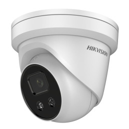 IP kamera DOME, AcuSense, 4MP, F2.8mm(103°), PoE, IR iki 30m, integruotas mikrofonas, micro SD iki 256GB, IP66, balta, H...