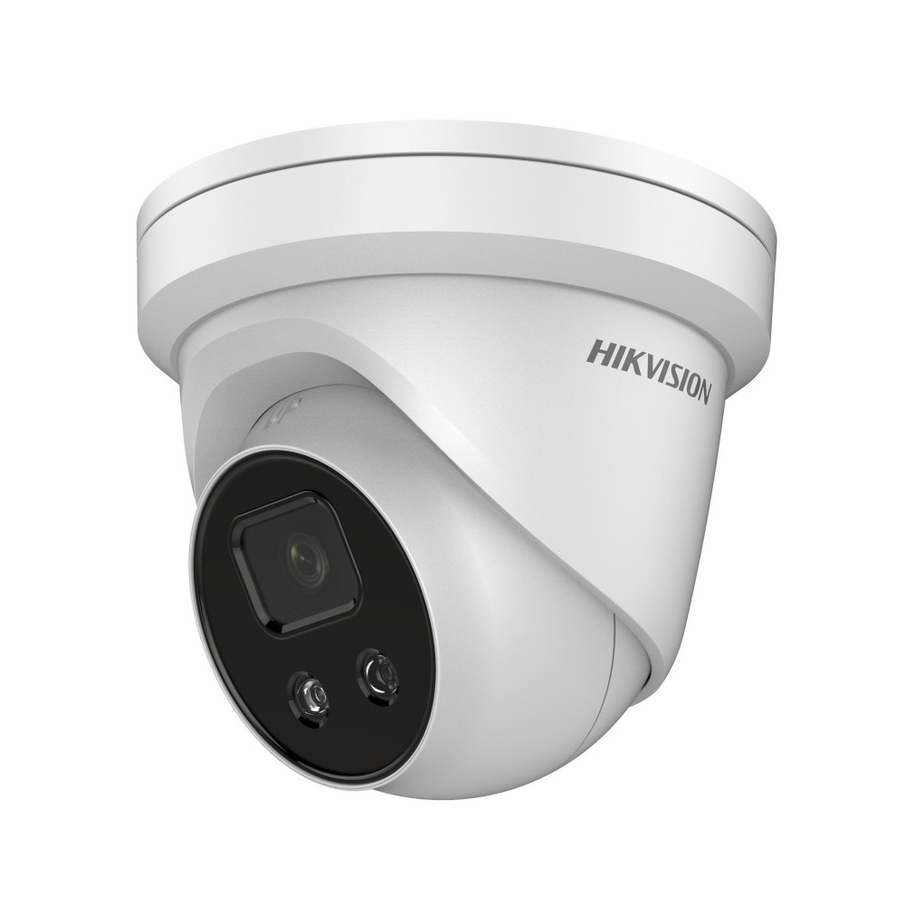 IP kamera DOME, AcuSense, 4MP, F2.8mm(103°), PoE, IR iki 30m, integruotas mikrofonas, micro SD iki 256GB, IP66, balta, H...