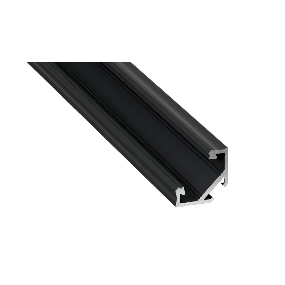 Profilis aliuminis juodas anoduotas LED juostoms kampinis, paviršinis C, 3m LUMINES