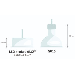 LED lemputė GLOW 230V AC 6.5W 3000K šiltai balta