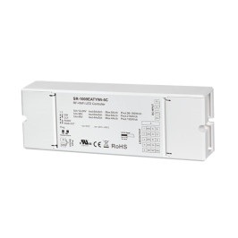 LED valdiklis RGB + CCT + DIM, 5 x 8A, RF + TUYA, PUSH-DIM 12-48Vdc