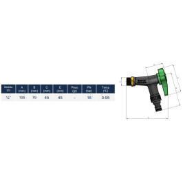 Arco GRIFO sodo ventilis 1/ 2"x1/ 2"