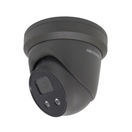 IP kamera DOME, AcuSense, 4MP, F2.8mm(103°), PoE, IR iki 30m, integruotas mikrofonas, micro SD iki 256GB, IP66, juoda, H...