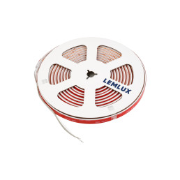 LED juosta, 5m ritė, COB skirta pirtims iki 105°C, 24V 9W/ m, 1000lm/ m, IP67, 2700K šiltai balta, 5m ritė, LEMLUX