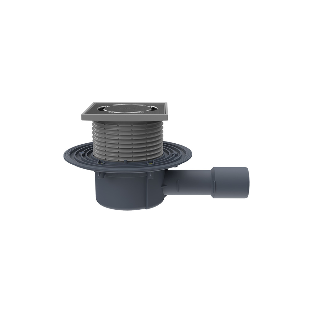 Trapas vidaus patalpoms DN40/ 50 horizontalus su sifonu "Primus blue", 123x123mm/ 115x115mm