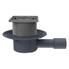 Trapas vidaus patalpoms DN40/ 50 horizontalus su sifonu "Primus blue", 123x123mm/ 115x115mm