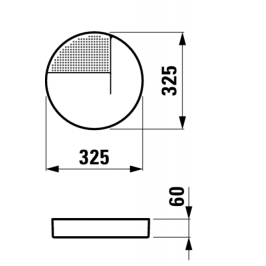 Apvalus padėkliukas VAL 325x325 mm Saphir Keramik baltas