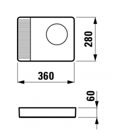 Stačiakampis padėkliukas VAL 360x280 mm Saphir Keramik baltas