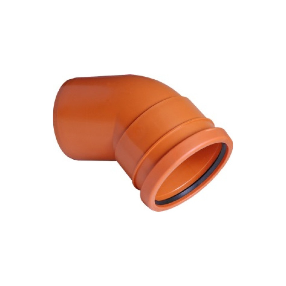 Lauko kanaliz. PVC alkūnė 110/ 45°