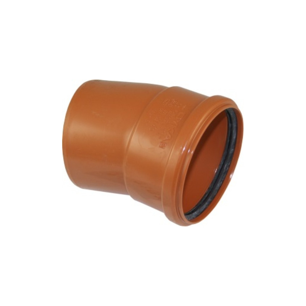 Lauko kanaliz. PVC alkūnė 110/ 15°