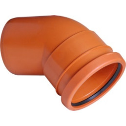 Lauko kanaliz. PVC alkūnė 160/ 45°