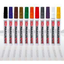 Dažų žymeklis 4.5mm įvairiems paviršiams baltas CRC