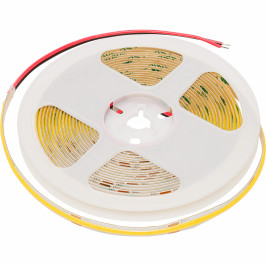 LED juosta, 24Vdc, 3W/ m, COB 480LED/ m, 300lm, šiltai balta 3000K, IP20, 180°