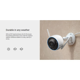 Wi-Fi kamera H3, 5MP, AI žmonių aptikimas, IP67, MicroSD iki 512GB, EZVIZ