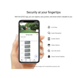Wi-Fi kamera H3, 5MP, AI žmonių aptikimas, IP67, MicroSD iki 512GB, EZVIZ