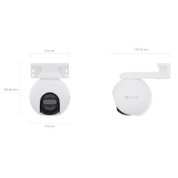 Wi-Fi kamera H80x, dviejų objektyvų 8MP + 2MP, spalvotas naktinis matymas, MicroSD iki 512GB