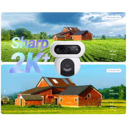 Wi-Fi kamera H90, dviejų objektyvų, 4MP + 4MP, 2.8 / 6mm, IP65, spalvotas naktinis matymas
