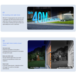 Wi-Fi kamera H90, dviejų objektyvų, 4MP + 4MP, 2.8 / 6mm, IP65, spalvotas naktinis matymas