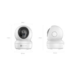 Wi-Fi kamera H6C PRO, 3MP 2K, 360° valdoma, Micro SD iki 512GB, IP20