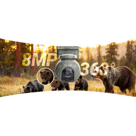 Belaidė kamera 4G LTE + WiF RANGER, 4K, 8MP, 4 mm, su saulės panele IP65