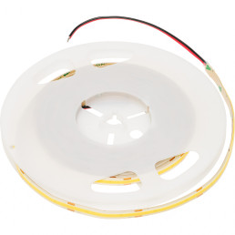 LED juosta, 24Vdc, 11W/ m, COB 480LED/ m, 1200lm, šiltai balta 3000K, IP65 hermetiška, 180°