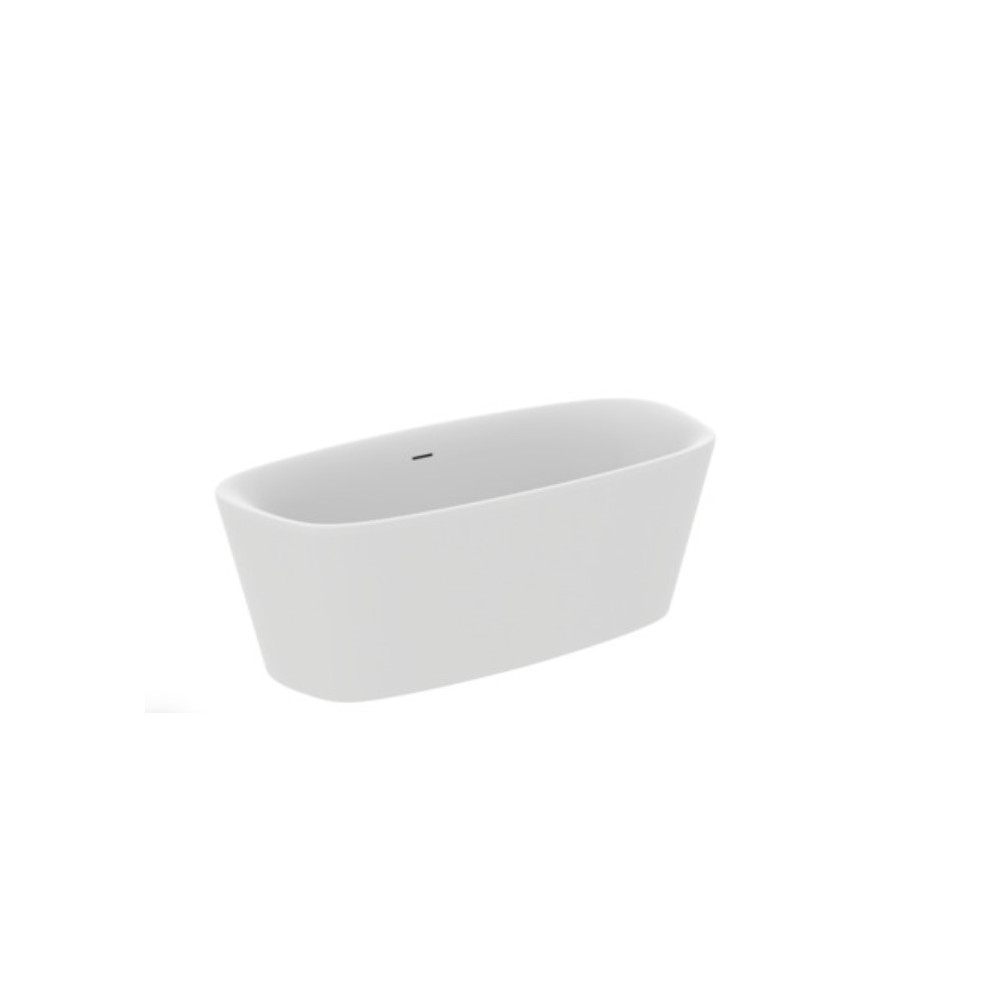 Ideal Standard Dea Duo laisvai pastatoma akrilinė vonia 170x75 cm su Click-Clack nuotekų vožtuvu, vidus ir išorė matin