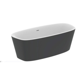 Ideal Standard Dea Duo laisvai pastatoma akrilinė vonia 180x80 cm su Click-Clack nuotekų vožtuvu, vidus matinė balta ir
