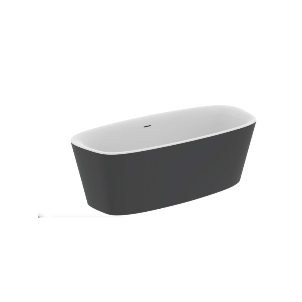 Ideal Standard Dea Duo laisvai pastatoma akrilinė vonia 180x80 cm su Click-Clack nuotekų vožtuvu, vidus matinė balta ir
