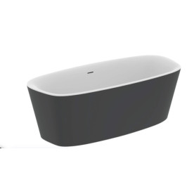 Ideal Standard Dea Duo laisvai pastatoma akrilinė vonia 180x80 cm su Click-Clack nuotekų vožtuvu, vidus matinė balta ir