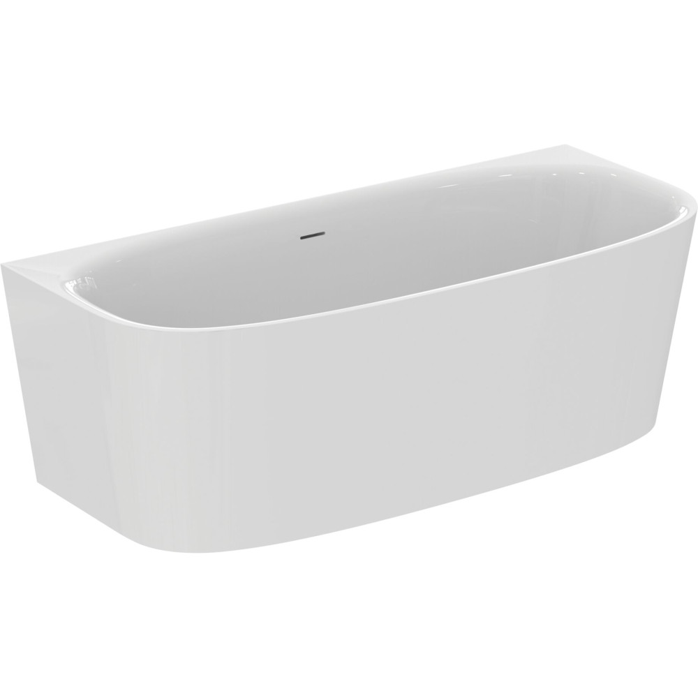 Prie sienos statoma akrilinė vonia Ideal Standard Dea Duo 180x80cm, su Click-Clack vožtuvubalta