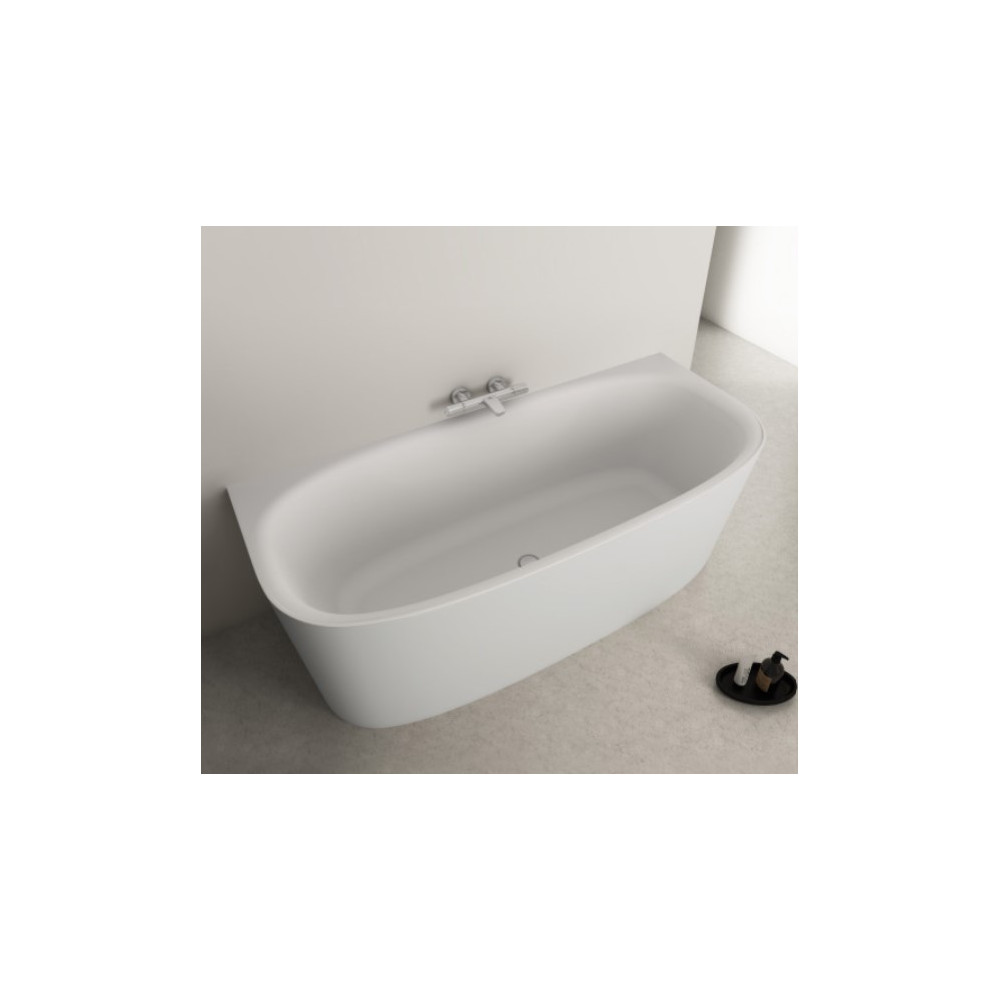 Ideal Standard Dea Duo prie sienos statina akrilinė vonia 180x80 cm su Click-Clack nuotekų vožtuvu, vidus ir išorė mati