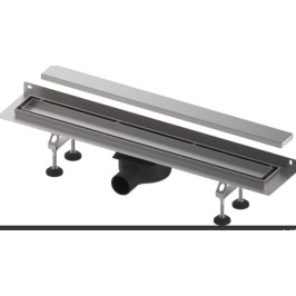 TECElinus dušo latako komplektas su dvipusėmis grotelėmis steel/ plate , su užlenktu flanšu 700mm